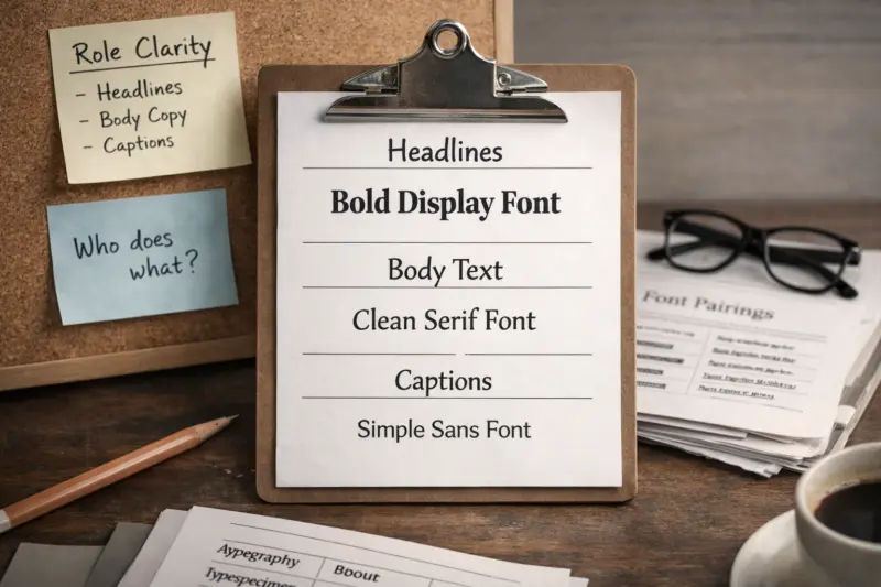 What are the pairing rules that make web typography feel balanced