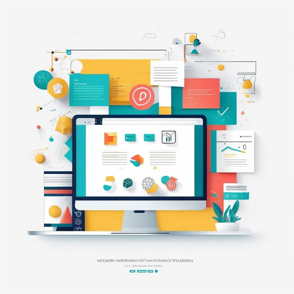 Illustration of improving website user experience with friendly design elements