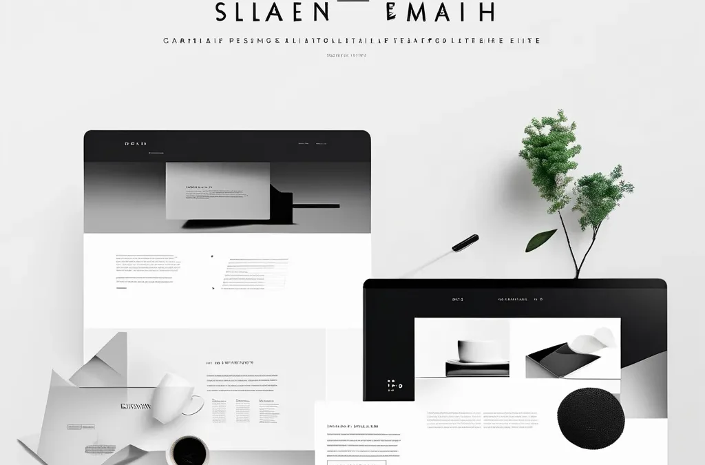 Minimalist website design with clean aesthetics and simple fonts