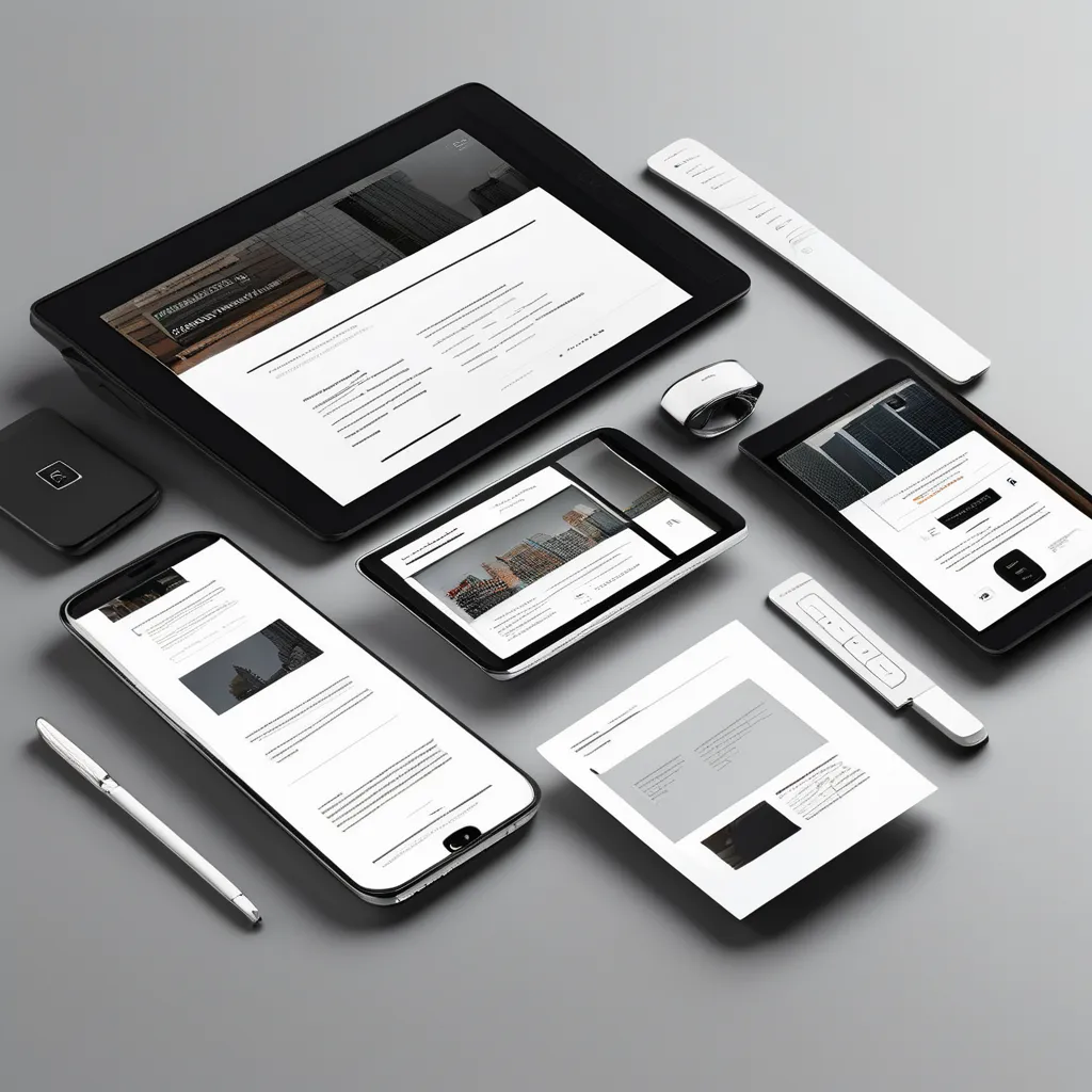 A sleek, modern website layout showcasing responsive design and interactive elements