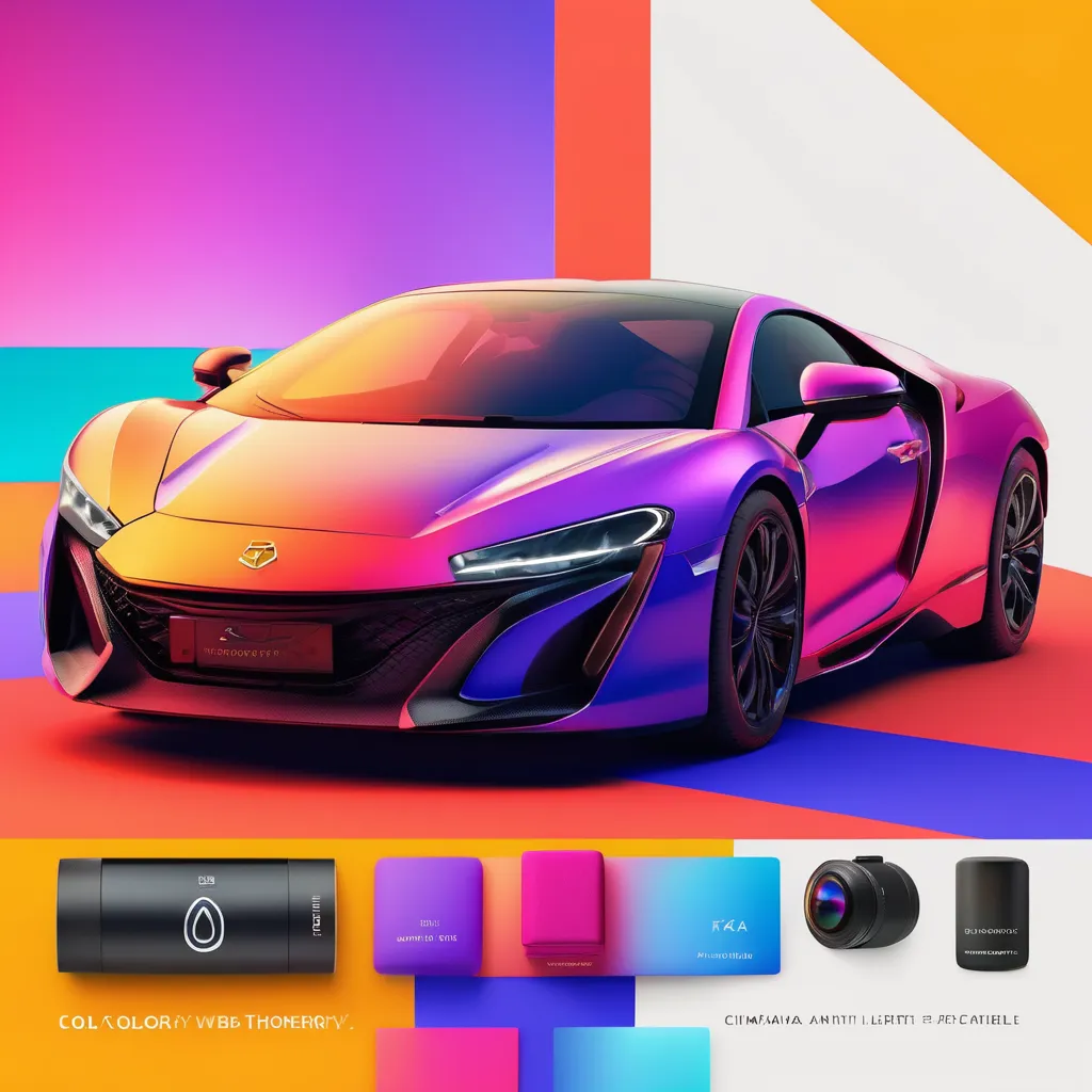 Colorful website design showcasing effective color theory application