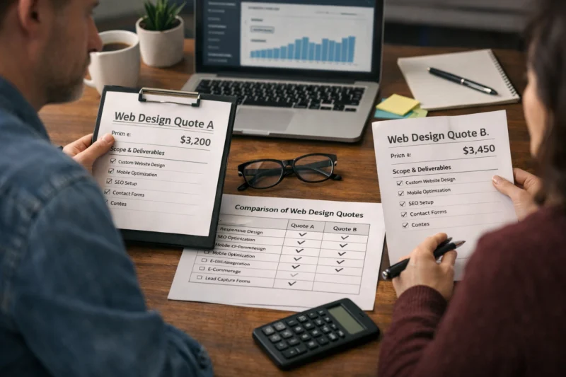 How to compare Salem web design quotes using a conversion-focused scope