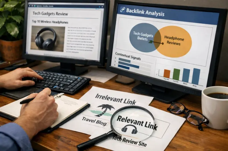 Evaluate relevance and context signals that drive real link value