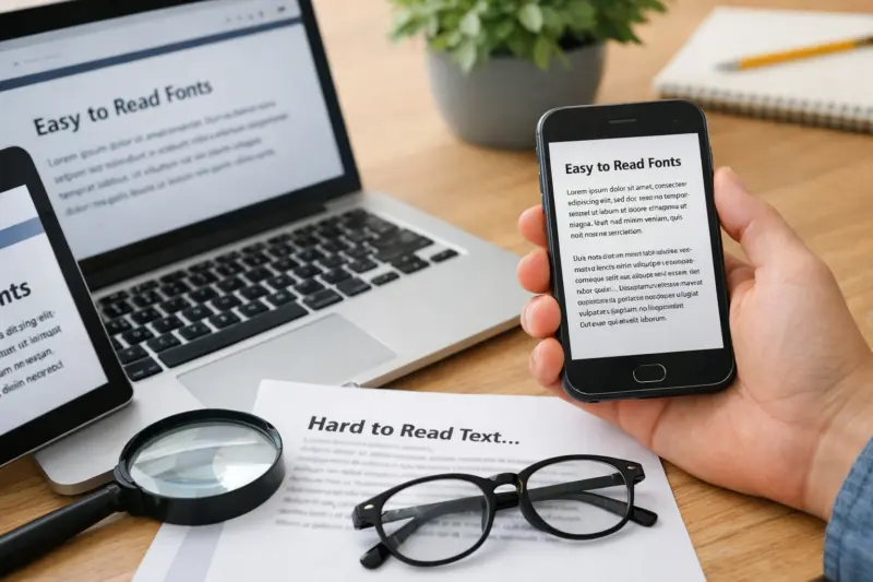 Choose fonts that stay readable everywhere