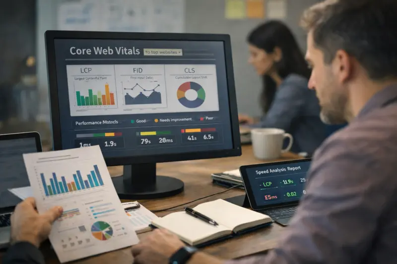 Core Web Vitals analysis framework that matches how top websites are measured
