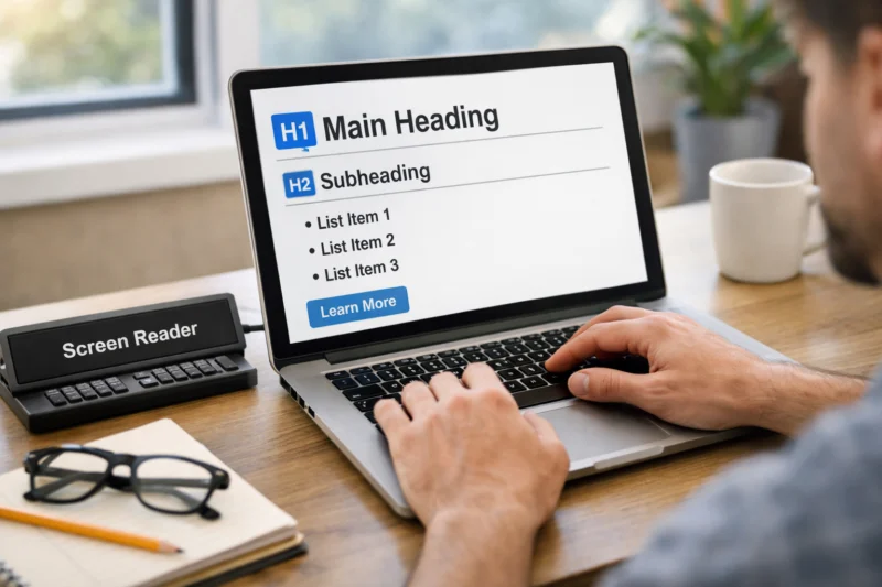 Use semantic structure and keyboard navigation as your accessibility foundation