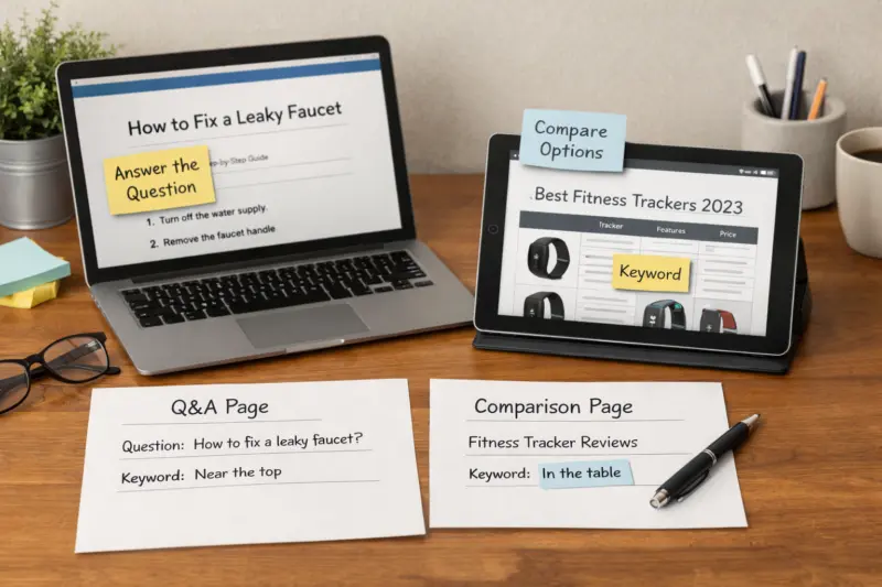 Map keyword placement to page goals and what readers actually want