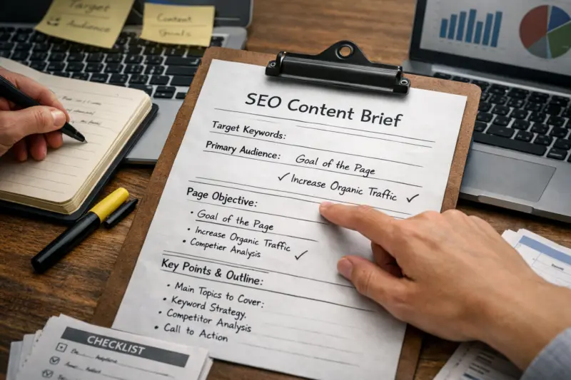 Create briefs that prevent rework and improve relevance before writing starts