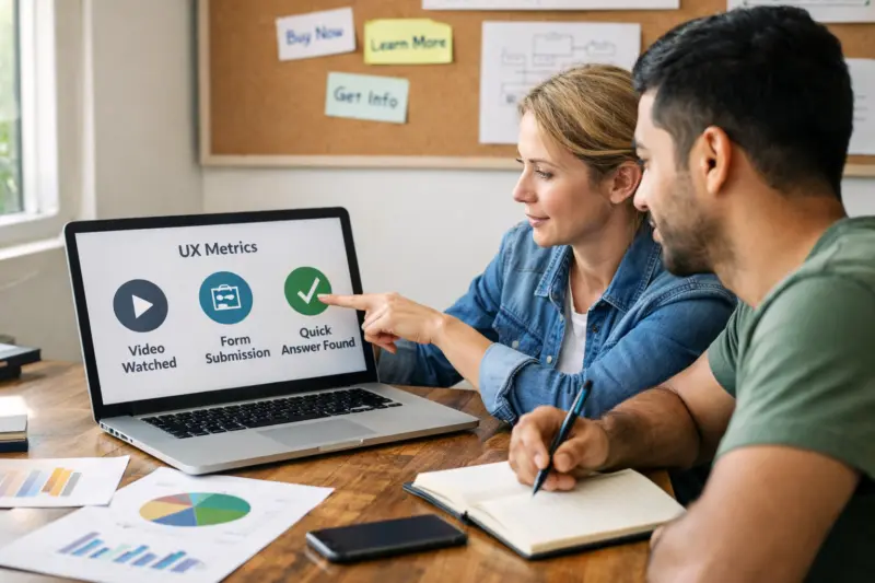 Choose UX signals that match intent, not just “time spent”