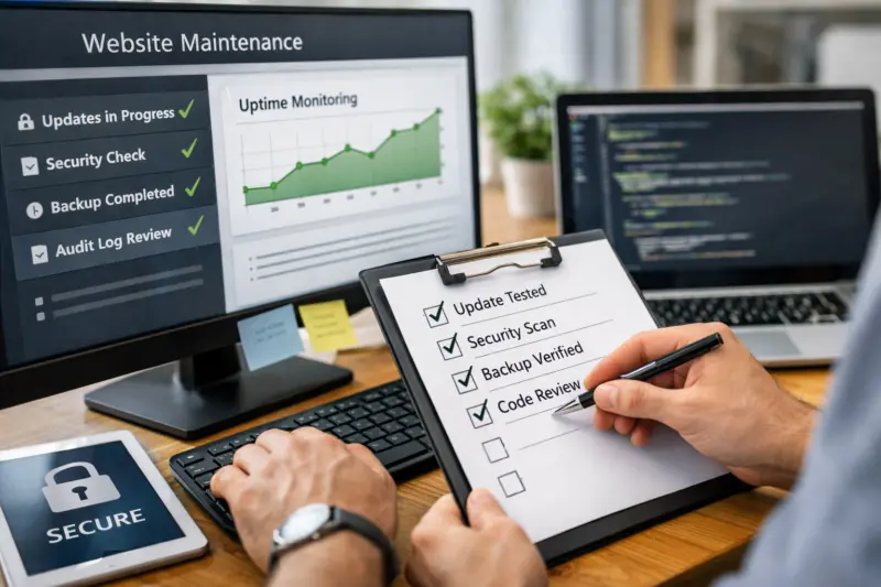 A reliable maintenance workflow reduces outages and security gaps