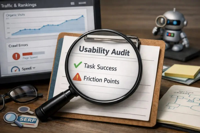 Audit usability with an SEO lens: what to measure and why